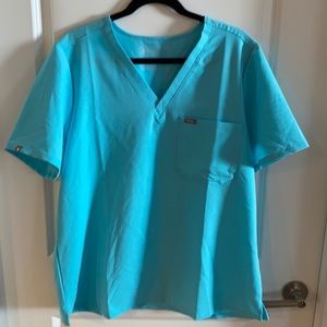 Catarina™ One-Pocket Scrub Top XXL Neon Blue